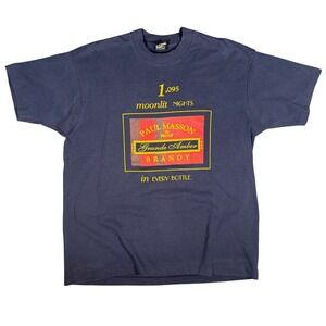 Vintage Paul Masson Brandy T Shirt XL 90s Graphic Tee Mens USA Made